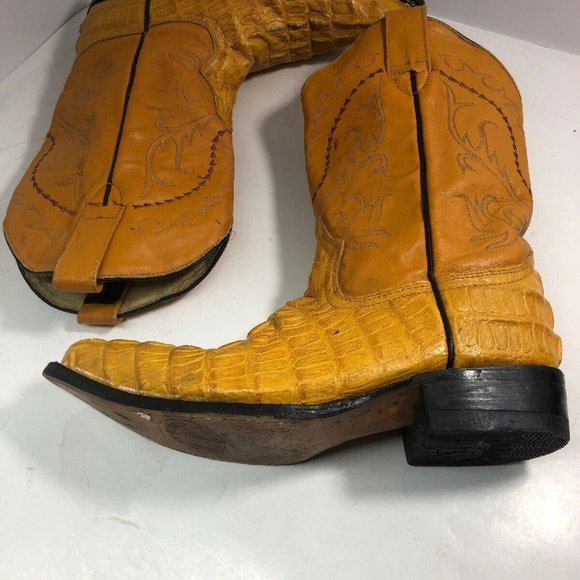 MENS VINTAGE GRANO DE ORO YELLOW LEATHER - Picture 8 of 12